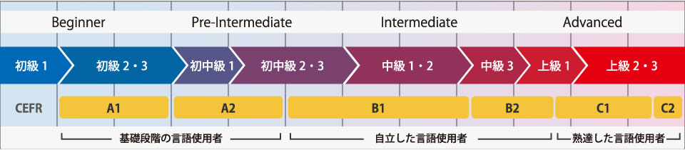 12段階のレベル表